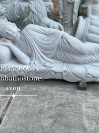 Tôn Tượng Phật nhập Niết Bàn bằng đá trắng nguyên khối