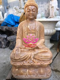 Tượng Phật A Di Đà đá ngọc hoàng long tự nhiên