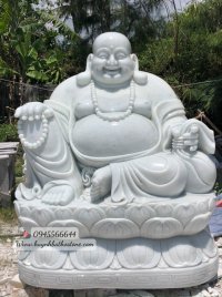 White Marble Fat and Happy Buddha 