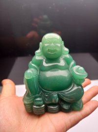 Tượng Phật Di Lặc đá xanh cao 9cm