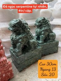 Kỳ lân đá ngọc ấn độ - kỳ lân đá xanh mênh hỏa và thổ 